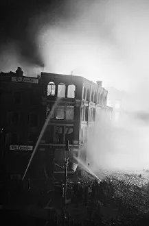 01496 Prints: Members of the Fire Brigade seen here fighting fires at Alec Brookes Ltd