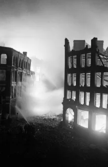 01496 Prints: Members of the Fire Brigade seen here fighting fires at Alec Brookes Ltd