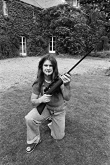 Members of Heavy Metal group Black Sabbath relaxing in the scenic Wye Valley