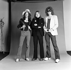 1974 Prints: Members of the Mott the Hoople group, including singer Ian Hunter. 7th March 1974