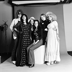 Members of the Mott the Hoople group, including singer Ian Hunter. 7th March 1974