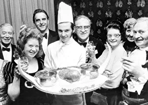 00107 Prints: Members of the Northumberland and Durham Caledonian Society toast the haggis at the Burns