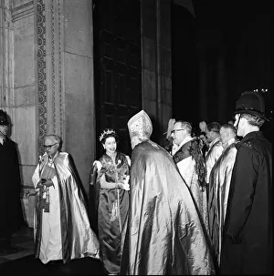 01275 Prints: Members of the Royal Family attend a dedication of the Chapel of the Most Excellent Order