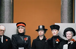Members of the royal family at the remembrance service at the cenotaph in Whitehall