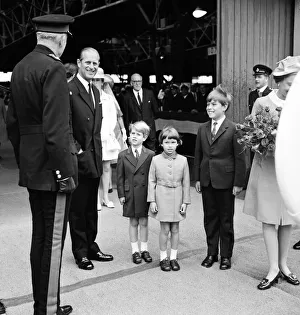 Members of the Royal Family travelled by train to Southampton to board the Royal Yacht