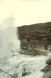 Waves Prints: Members of Seaham Angling club brave the North East weather to make a the biggest catch