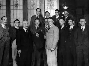 Blazer Prints: Members of Swansea RFC, who defeated the All Blacks at Swansea received blazers in