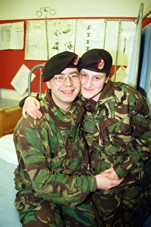Engagement Prints: Two members of the Territorial Army based at Coulby Newham who are to marry