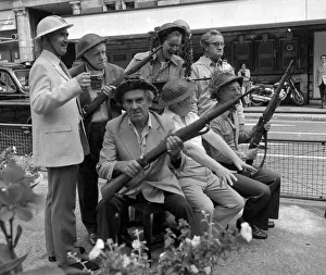 Members of the theatre cast for the West End stage production of the popular television