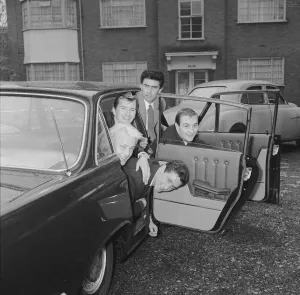 The five members of the Tornados pop group Heinz Burt, George Bellamy, Roger Lavern