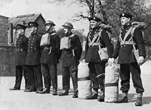 Firefighters Prints: Members of the volunteer Overseas Contingent of the National Fire Service have issued