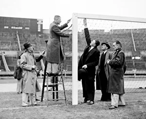 Members of the West Bromwich Albion football team visiting Wembley Stadium the day before