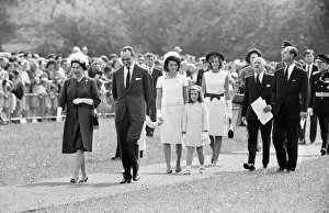Memorial to President John F. Kennedy is unveiled in Runnymede Berkshire May 1965