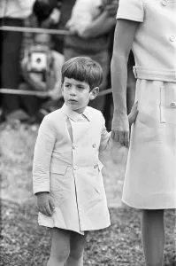 Memorial to President John F. Kennedy is unveiled in Runnymede Berkshire May 1965