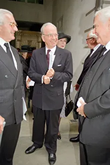 Journalism Prints: Memorial service for former Daily Mail editor Sir David English. Pictured, Rupert Murdoch