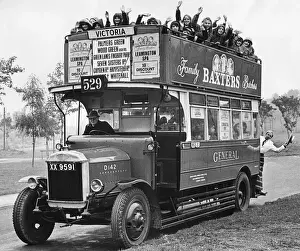 Vintage Prints: Memories of former days came alive in Leamington yesterday when a 1920s London bus jogged