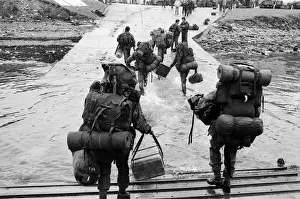 The men of the 29th Marine Commando Royal Artillery return from the Falklands