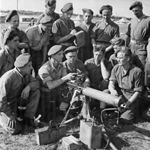 Men of a battalion of the Leicester Regiment of the British Army in the Middle East