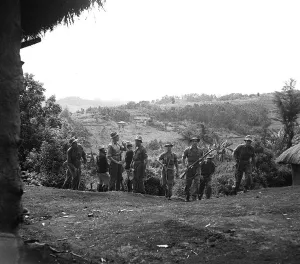 Men from the Lancashire Fusiliers, based up country at Fort Hall in the Kikuyu reserve