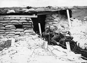 Practice Prints: Men of the Norfolk regiment carrying out a practice assault on a pillbox