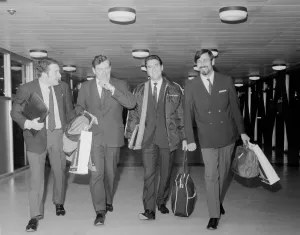 The four men who will lead the British Leyland attack in the Daily Mirror World Cup Rally