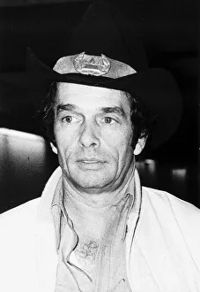 Stetson Prints: Merle Haggard 1978 Country and Western Singer wearing a stetson