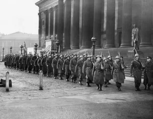 The Merseyside contingent of the Home Guard who will represent Liverpool in London