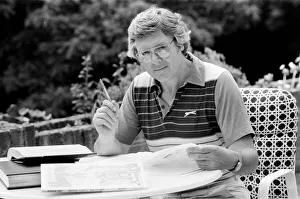 Michael Aspel pictured at home with his family. September 1982