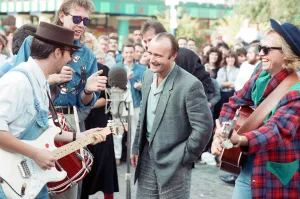 01063 Prints: Michael Aspel surprises Phil Collins for the TV show This is your Life