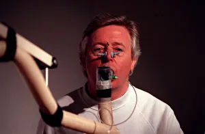00145 Prints: Michael Aspel TV Presenter fitness test February 1990 to launch a survey of