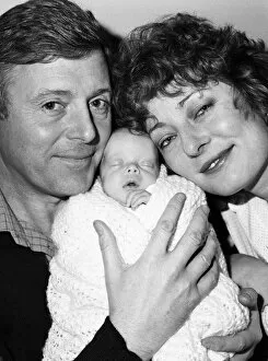Images Dated 29th January 1984: Michael Aspel and his wife Lizzie Power with their newborn son, Patrick
