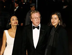 Michael Caine British acto with his wife Shakira and daughter Natasha
