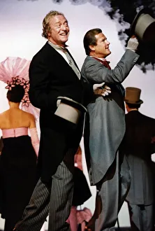00028 Prints: Michael Caine & Roger Moore actors at the London Palladium