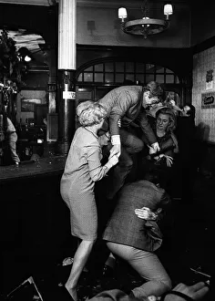 Michael Caine on set in the film Alfie The fight scene takes place in the Black