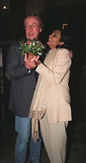 Michael Caine and wife arrive for film producer Michael Winners birthday party