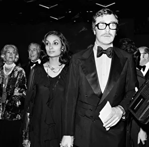 Premieres Prints: Michael Caine and wife Shakira at the Premiere of Gold 5th September 1974