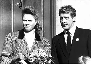 Michael Crawford actor with the Duchess of York visit Barts Hospital, 22nd October 1987