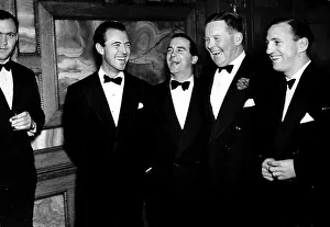 Michael Denison Actor With Friends Godfrey Evans Freddie Brown Len Hutton Dbase