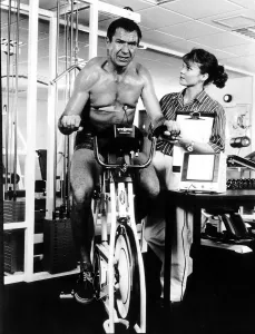 Michael Elphic Actor from the TV drama Boon getting in shape for a new improved look