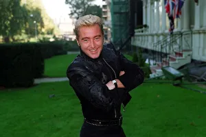 00486 Prints: Michael Flatley Irish Dancer October 97 Outside the Hyde Park Hotel in london to