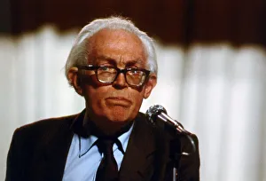 Michael Foot leader of the Labour Party seen here making a speech in the run up to