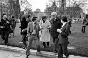 00123 Prints: Michael Foot and Peter Tatchell. February 1983 83-0834-008 Local Caption planman