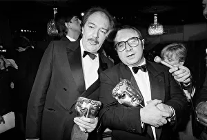 Michael Gambon and Bob Hoskins with their Bafta awards - March 19887 23 / 03 / 1987