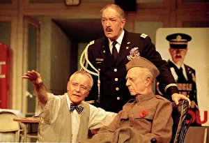 Costumes Prints: Michael Gambon and Jack Lemmon acting in play Veterans Day in London 23 / 08 / 1989