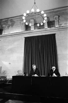 Michael Heseltine, giving a press conference following his resignation as Minister for
