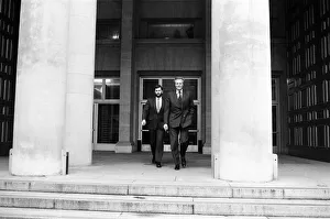 Resigned Prints: Michael Heseltine, leaves the Ministry of Defence after his resignation as Minister for