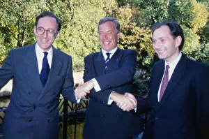 00077 Prints: Michael Hirst Scottish Tory Party October 1989 Shaking hands with Malcolm Rifkind
