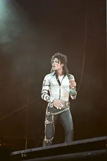 Michael Jackson in concert at Wembley performing in front of HRH Diana Princess of Wales