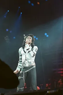Michael Jackson in concert at Wembley performing in front of HRH Diana Princess of Wales