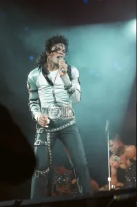 Michael Jackson in concert at Wembley performing in front of HRH Diana Princess of Wales
